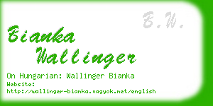 bianka wallinger business card